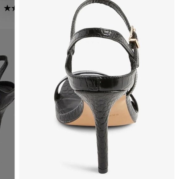 Textured Low Back Heeled Sandals express womens size 9 & 10 NWT shoes - Picture 3 of 7